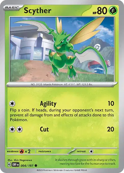 Auction card for Scyther