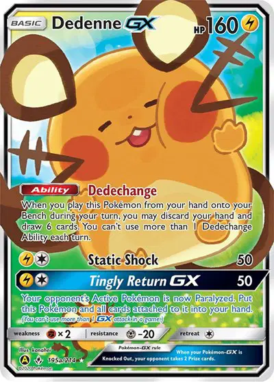 Auction card for Dedenne GX