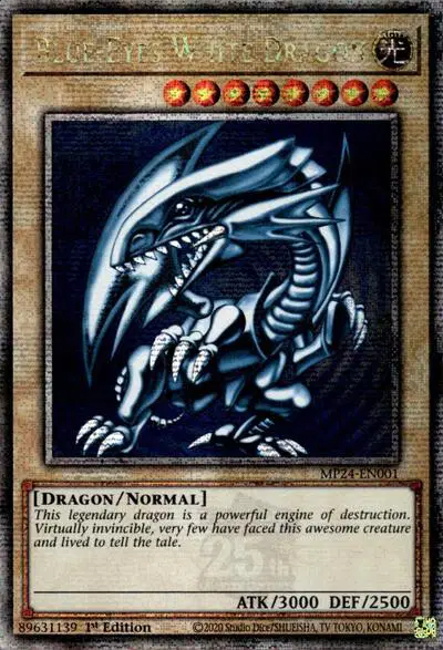 Auction card for Blue-Eyes White Dragon