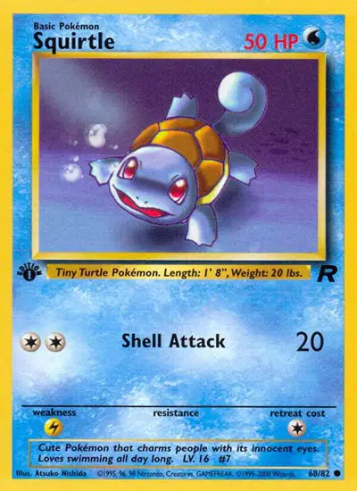 Auction card for Squirtle