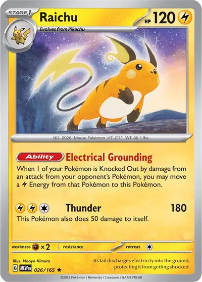 Auction card for Raichu