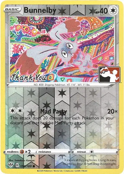 Auction card for Bunnelby - 150/189 (Thank You Promo)