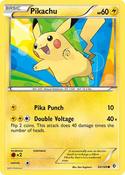 Auction card for Pikachu