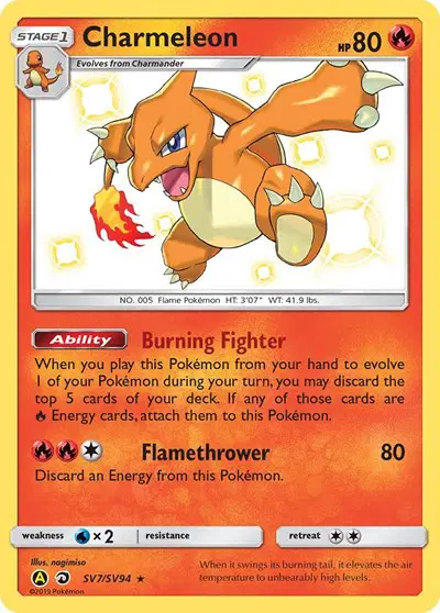 Auction card for Charmeleon
