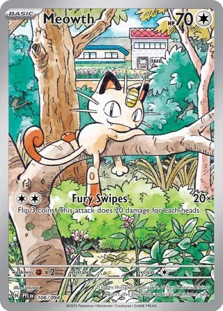Auction card for Meowth