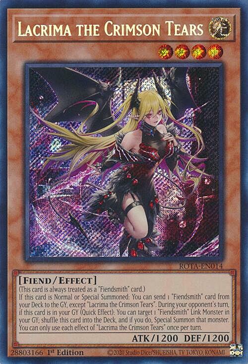 Auction card for Lacrima the Crimson Tears