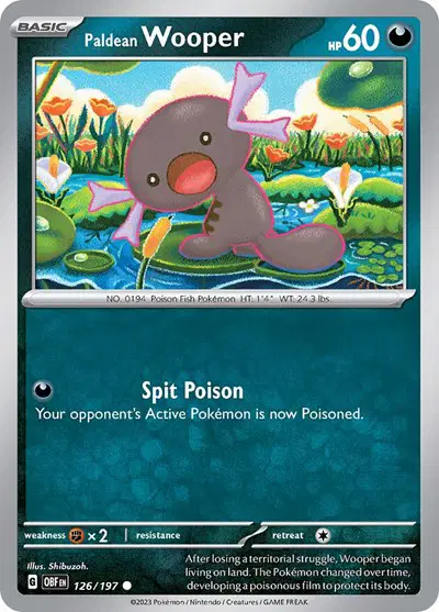 Auction card for Paldean Wooper