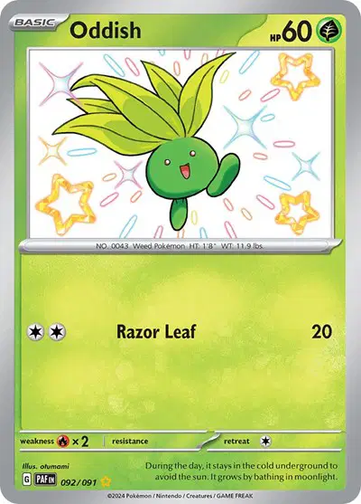 Auction card for Oddish
