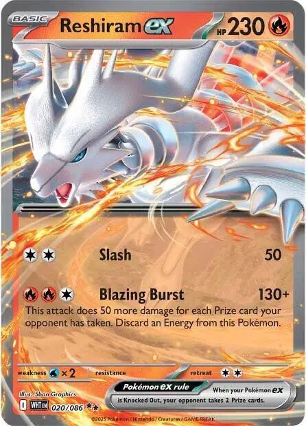 Auction card for Reshiram ex