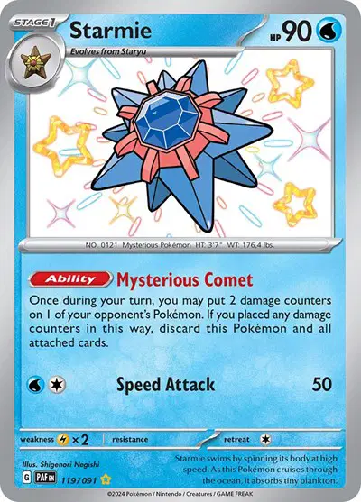 Auction card for Starmie