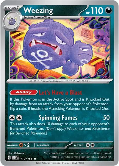 Auction card for Weezing