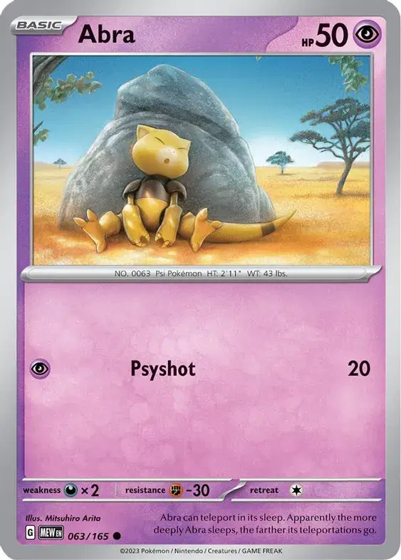 Auction card for Abra