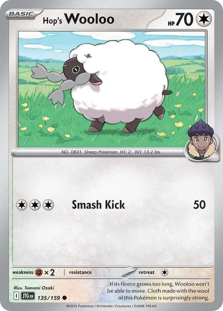 Auction card for Hop's Wooloo