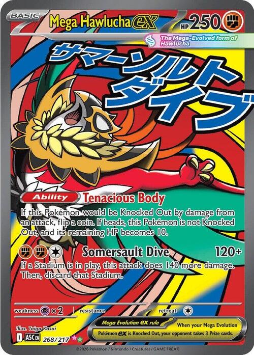 Auction card for Mega Hawlucha ex