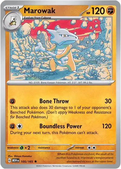 Auction card for Marowak
