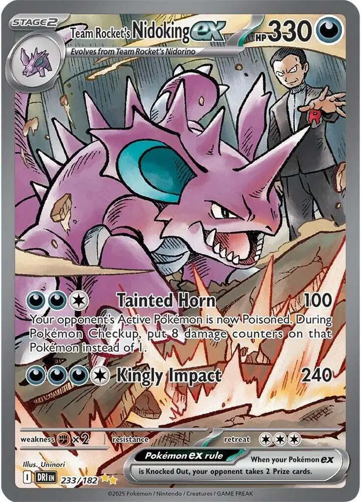 Auction card for Team Rocket's Nidoking ex