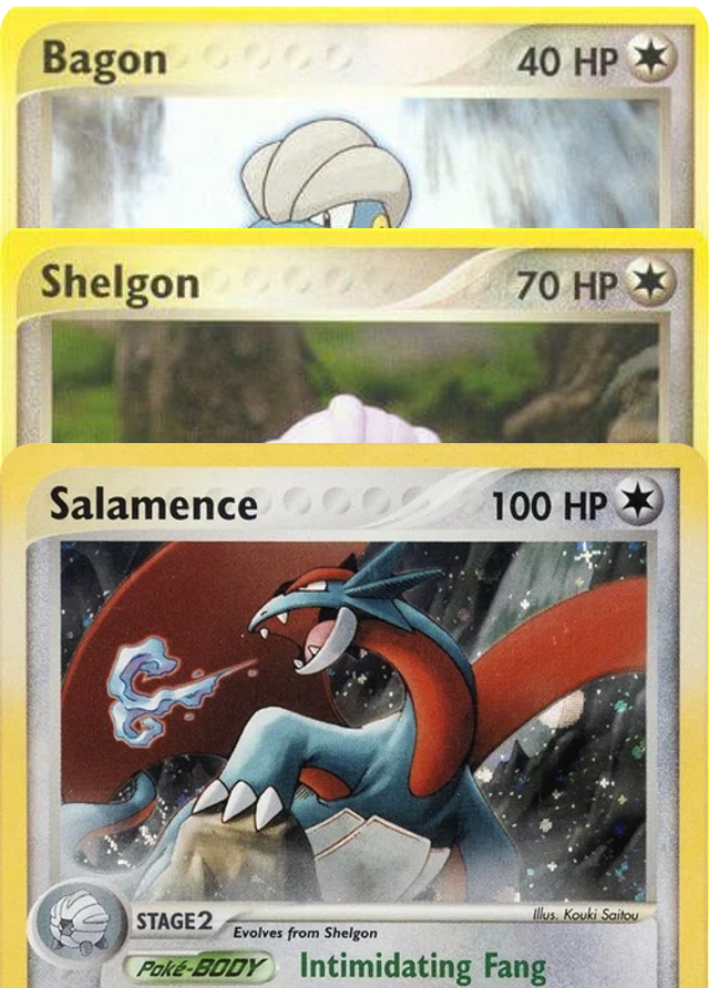 Auction card for Bundle - Bagon - Shelgon - Salamence