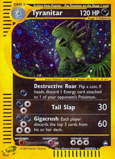 Auction card for Tyranitar (H28)