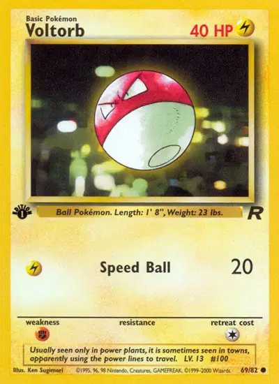 Auction card for Voltorb