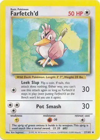 Auction card for Farfetch'd