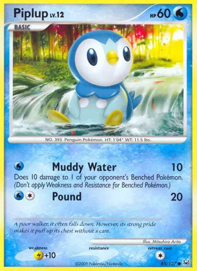 Auction card for Piplup