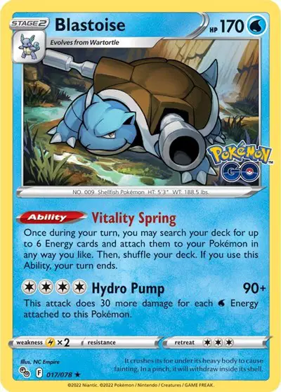 Auction card for Blastoise