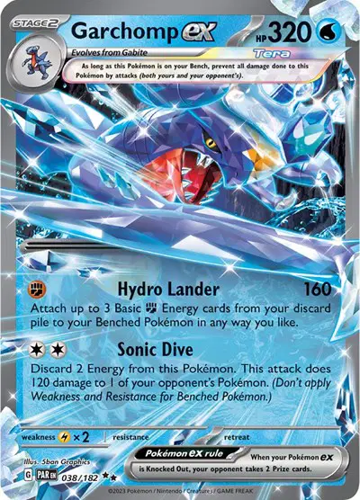 Auction card for Garchomp ex