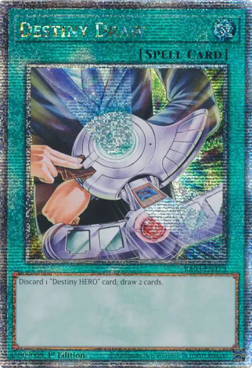 Auction card for Destiny Draw (Quarter Century Secret Rare)