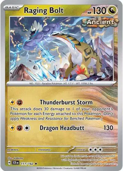 Auction card for Raging Bolt