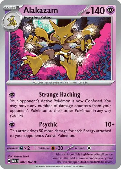 Auction card for Alakazam