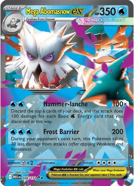 Auction card for Mega Abomasnow ex