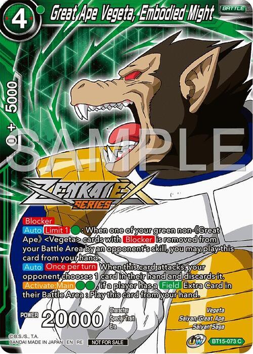 Great Ape Vegeta, Embodied Might