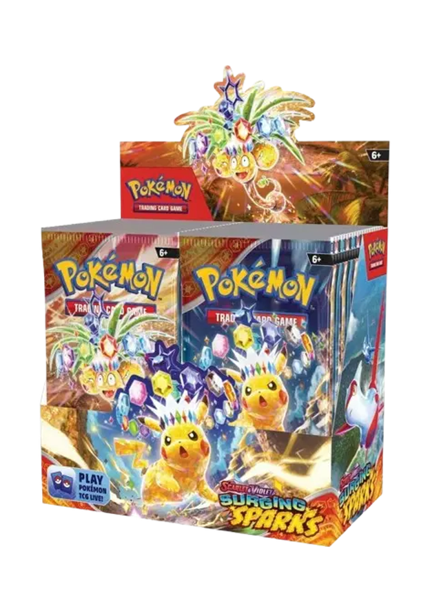 Auction card for Surging Sparks Booster Box