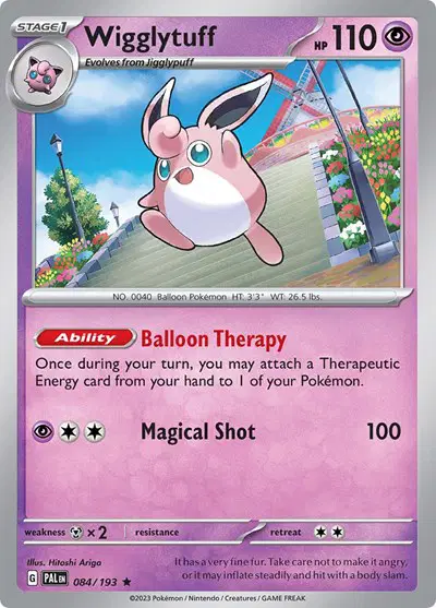 Auction card for Wigglytuff