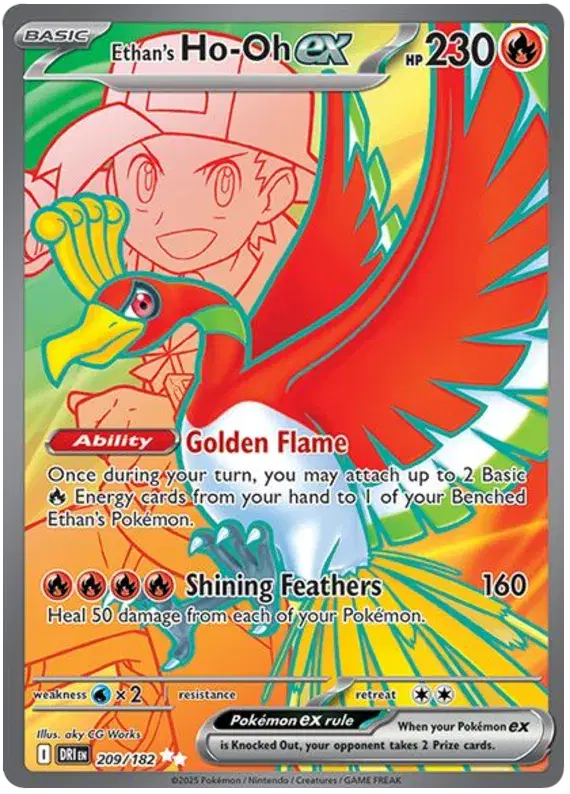 Auction card for Ethan's Ho-Oh ex
