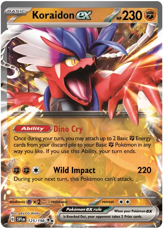 Auction card for Koraidon ex