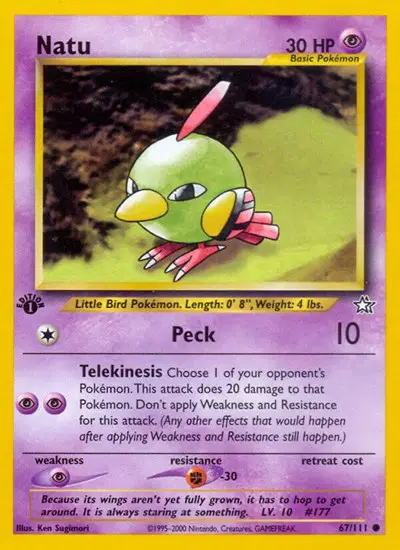 Auction card for Natu