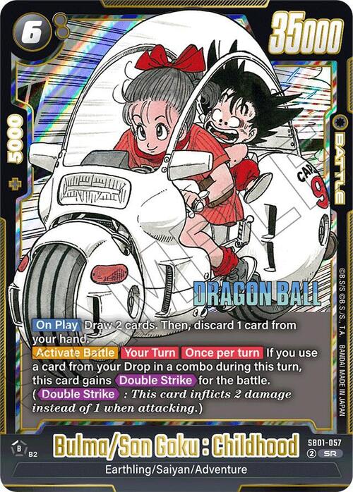 Auction card for Bulma/Son Goku : Childhood