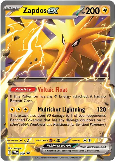 Auction card for Zapdos ex