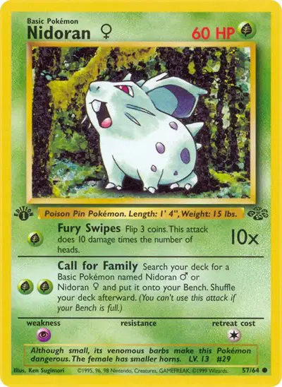 Auction card for Nidoran F