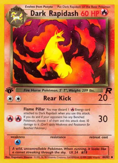 Auction card for Dark Rapidash