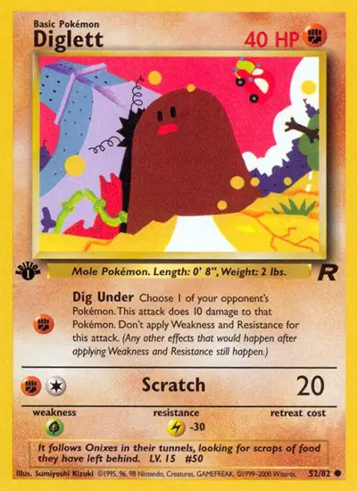 Auction card for Diglett