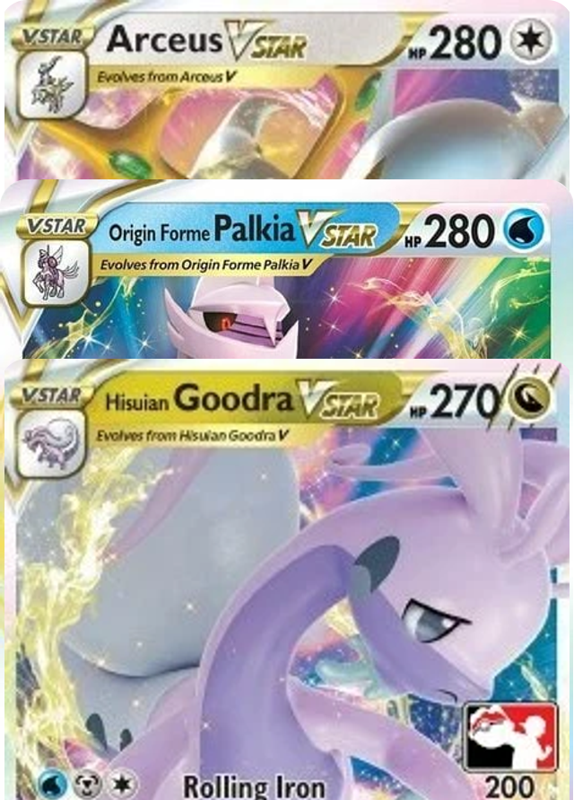 Auction card for Bundle - Arceus VSTAR - Origin Forme Palkia VSTAR - Hisuian Goodra VSTAR