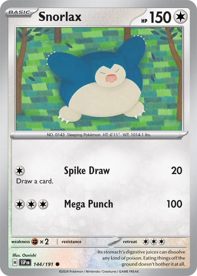Auction card for Snorlax