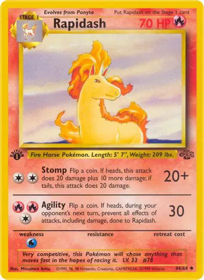 Auction card for Rapidash