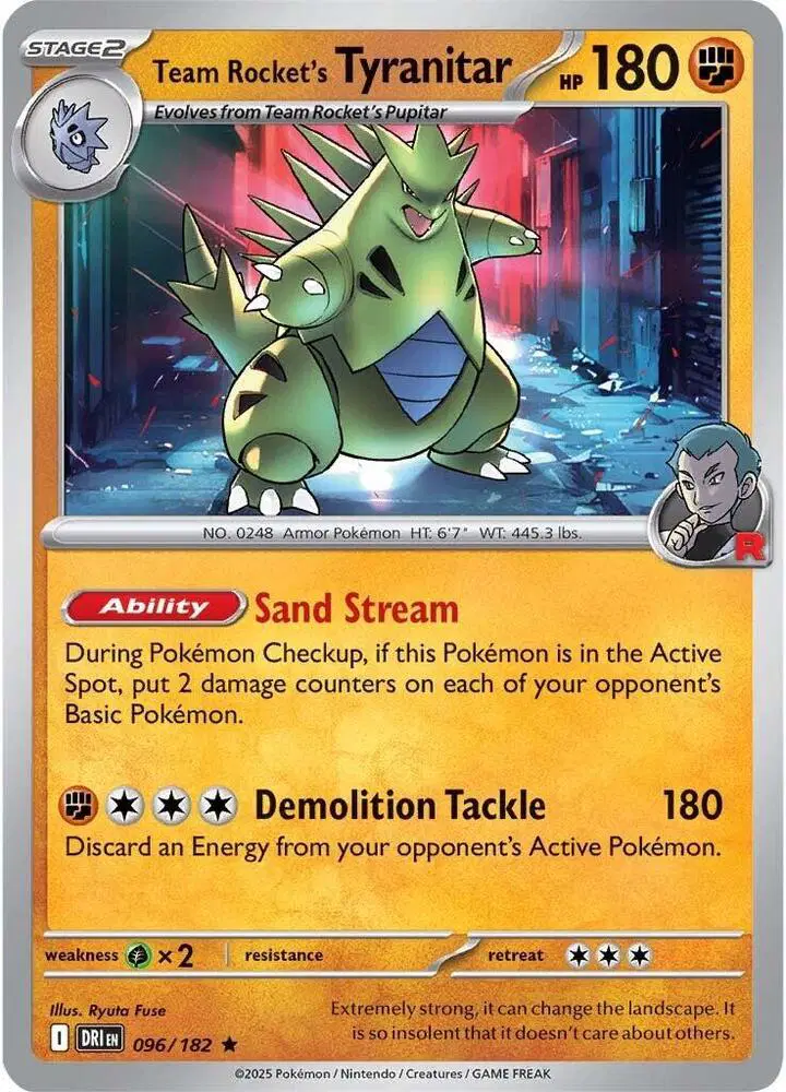 Auction card for Team Rocket's Tyranitar