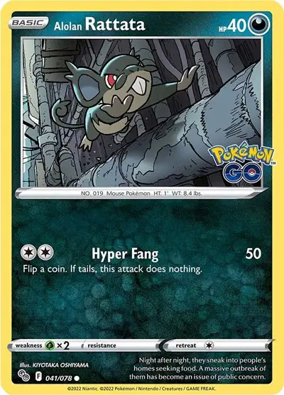 Auction card for Alolan Rattata