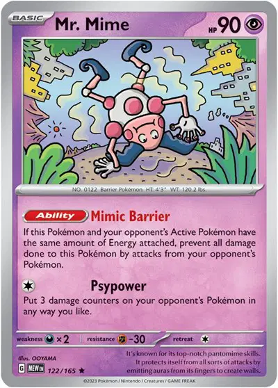 Auction card for Mr. Mime