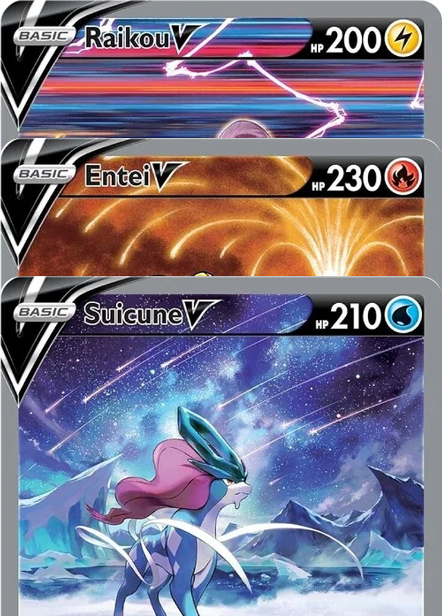 Auction card for Bundle - Raikou V - Entei V - Suicune V