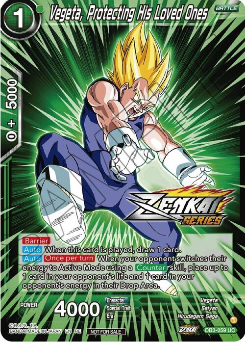 Vegeta, Protecting His Loved Ones